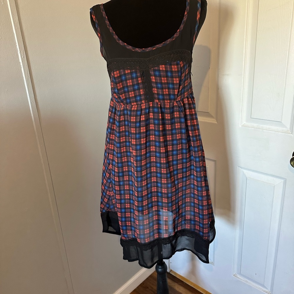Bar III Plaid Sleeveless‎ Dress size small